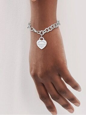 8 1/2” Return to Tiffany Heart Tag Bracelet Sterling Silver